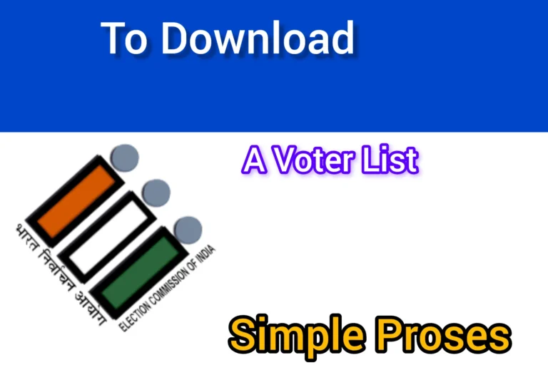 To download a voter list 2024 – follow this step